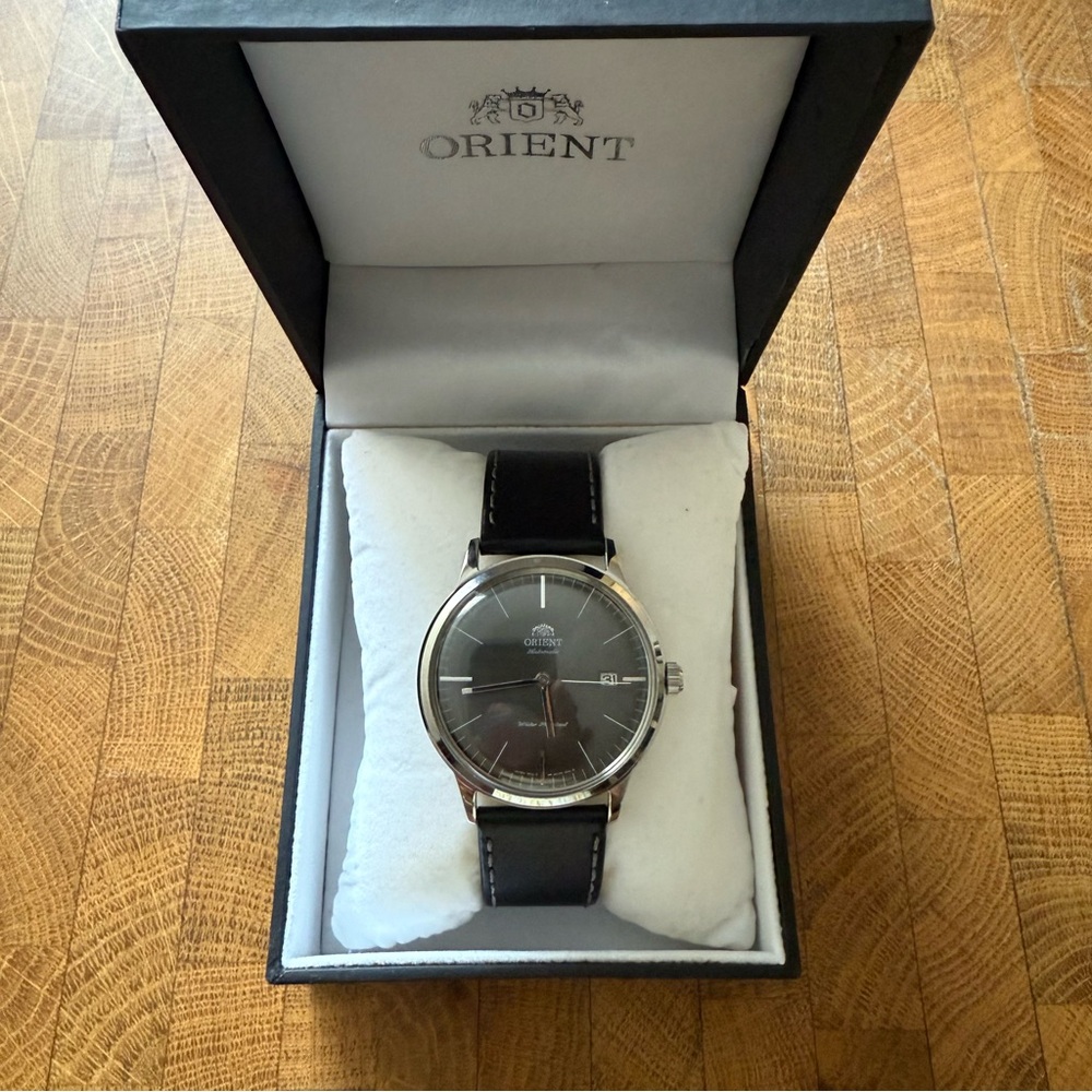 Orient Silver and Black Men's Watch